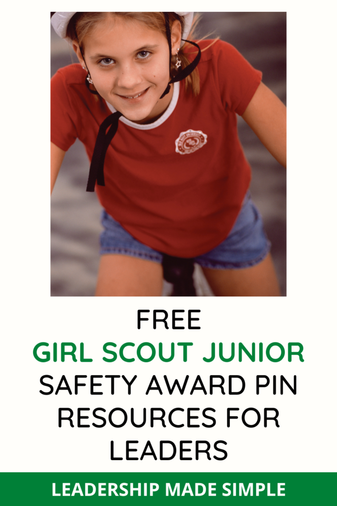 Free Girl Scout Junior Safety Award Pin Resources for Leaders