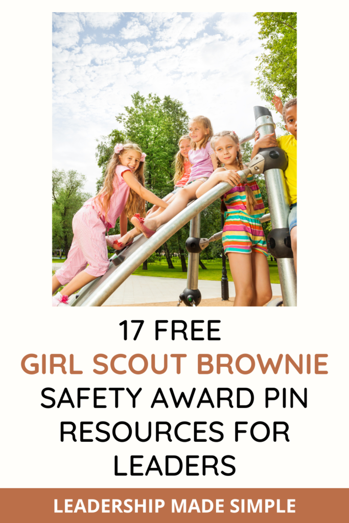 Free Girl Scout Brownie Safety Award Pin Resources for Leaders