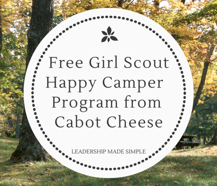 Free Girl Scout Happy Camper Patch from Cabot Cheese