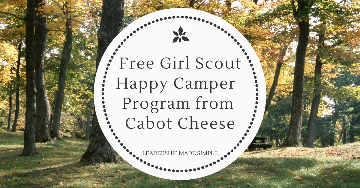 Free Girl Scout Happy Camper Patch from Cabot Cheese