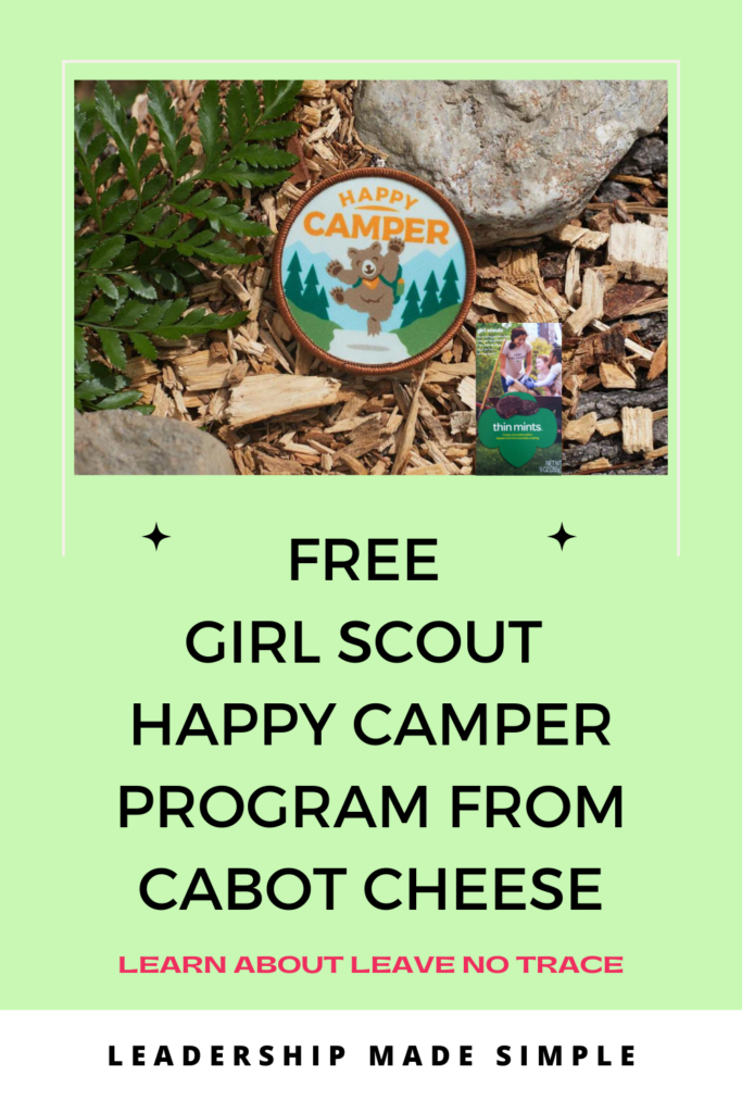 Free Girl Scout Happy Camper Patch Program from Cabot Cheese