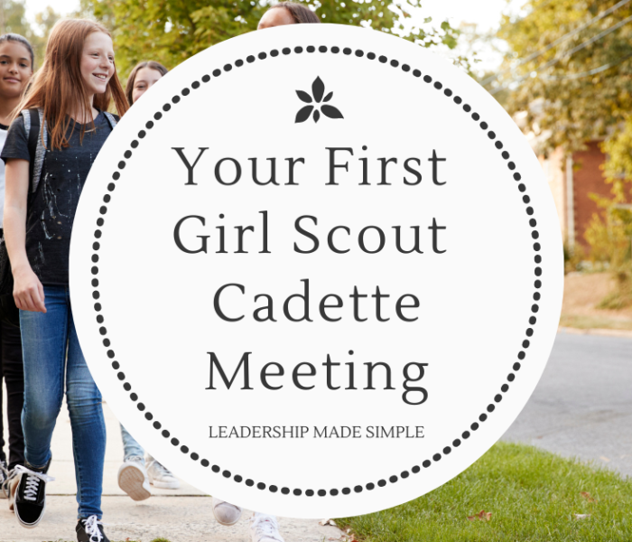 First Girl Scout Cadette Meeting of the Year