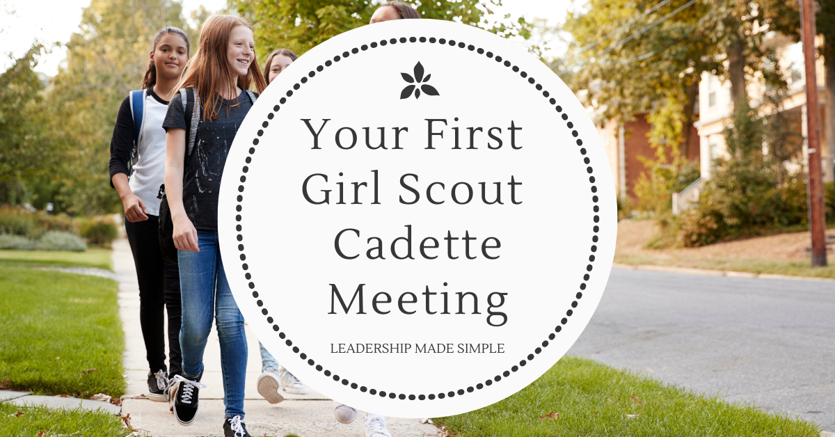 First Girl Scout Cadette Meeting of the Year