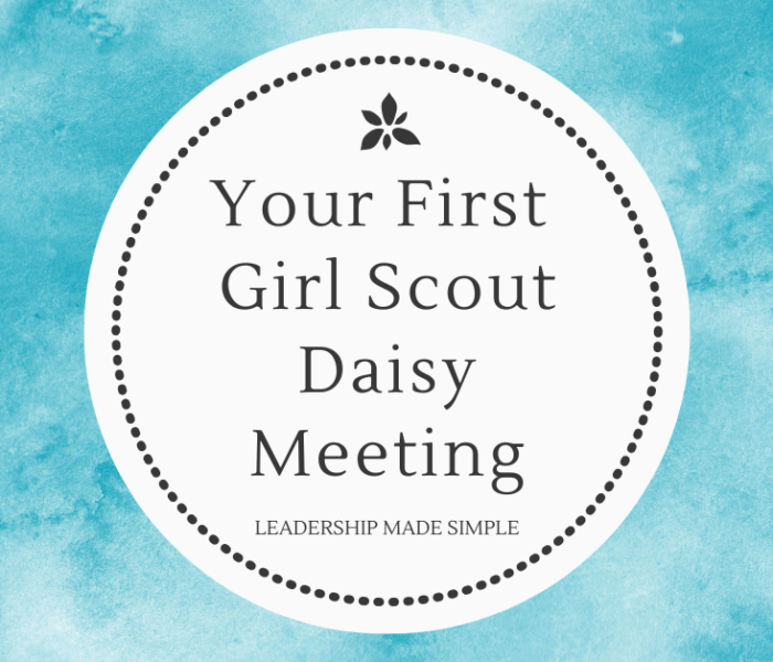 First Girl Scout Daisy Meeting of the Year