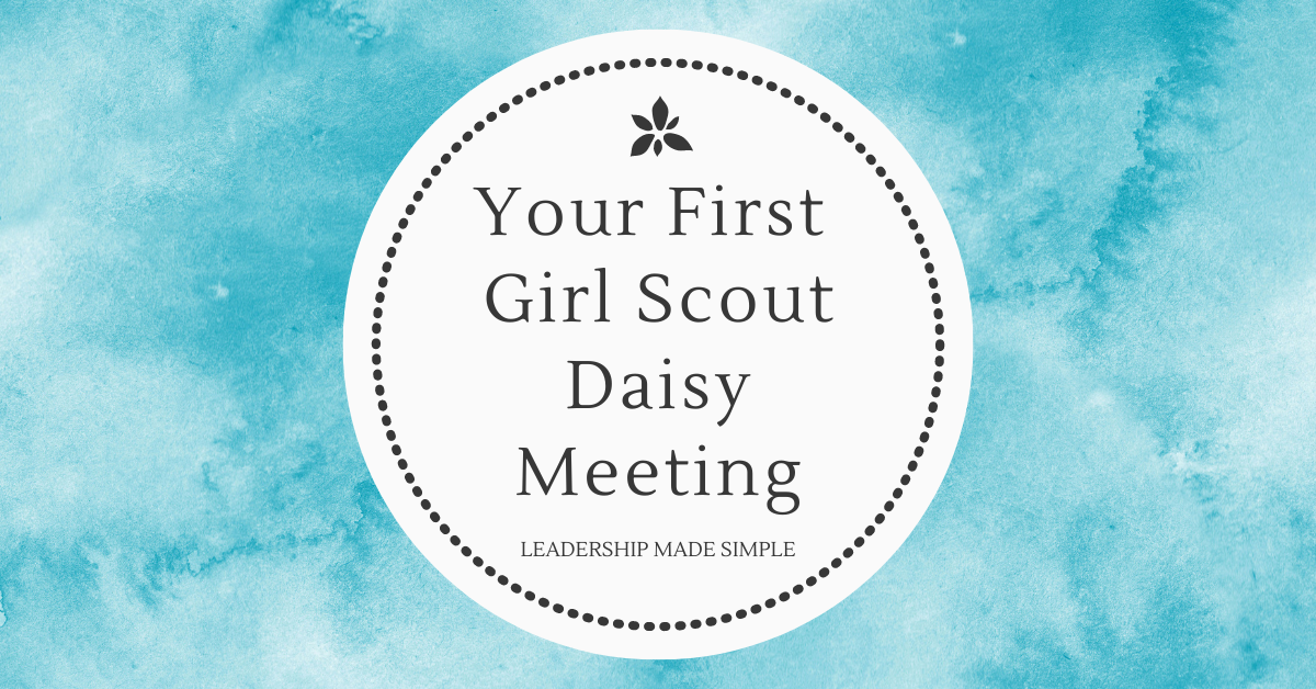 First Girl Scout Daisy Meeting of the Year