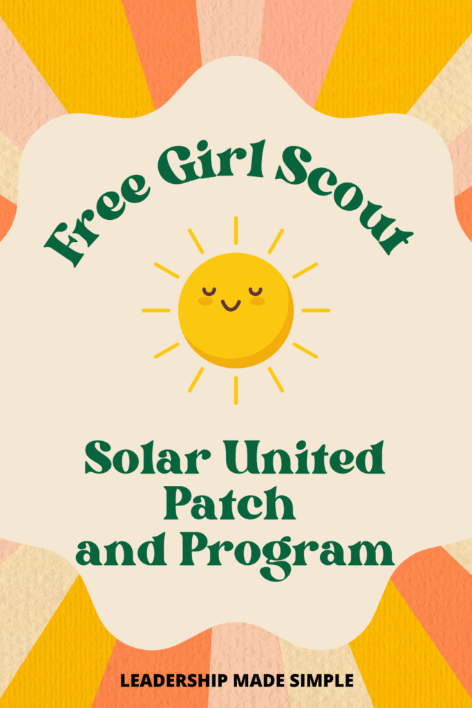 Free Girl Scout Solar United Neighbors Sun Patch and Program
