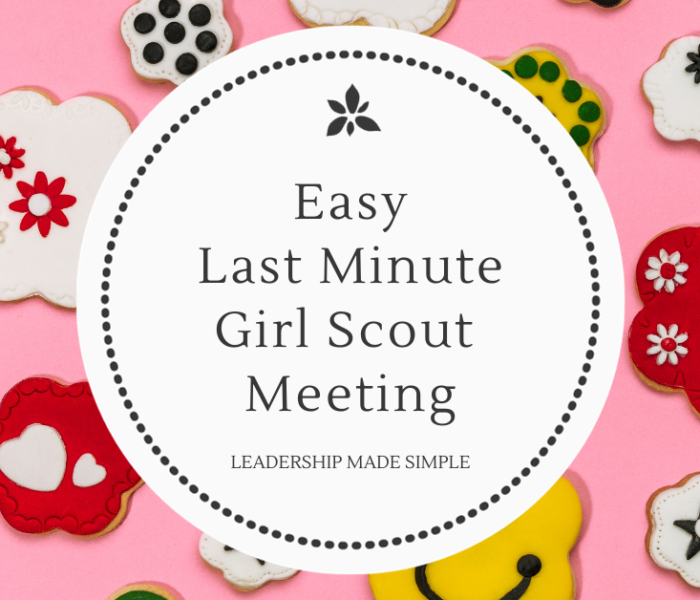 Easy Last Minute Girl Scout Meeting Idea for All Scouting Levels
