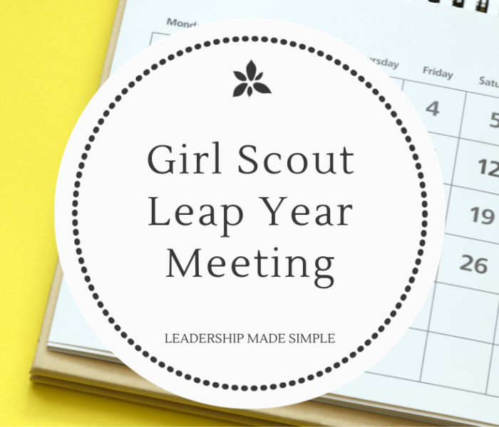 Girl Scout Leap Year Meeting