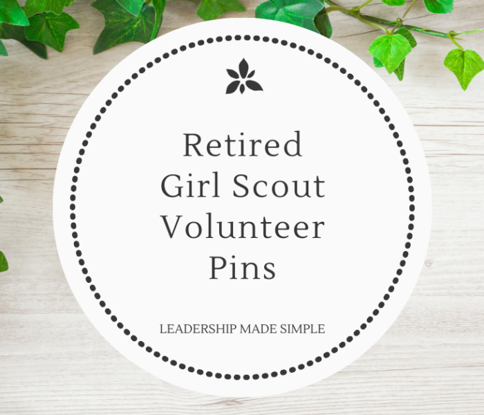 Retired Girl Scout Volunteer Pins