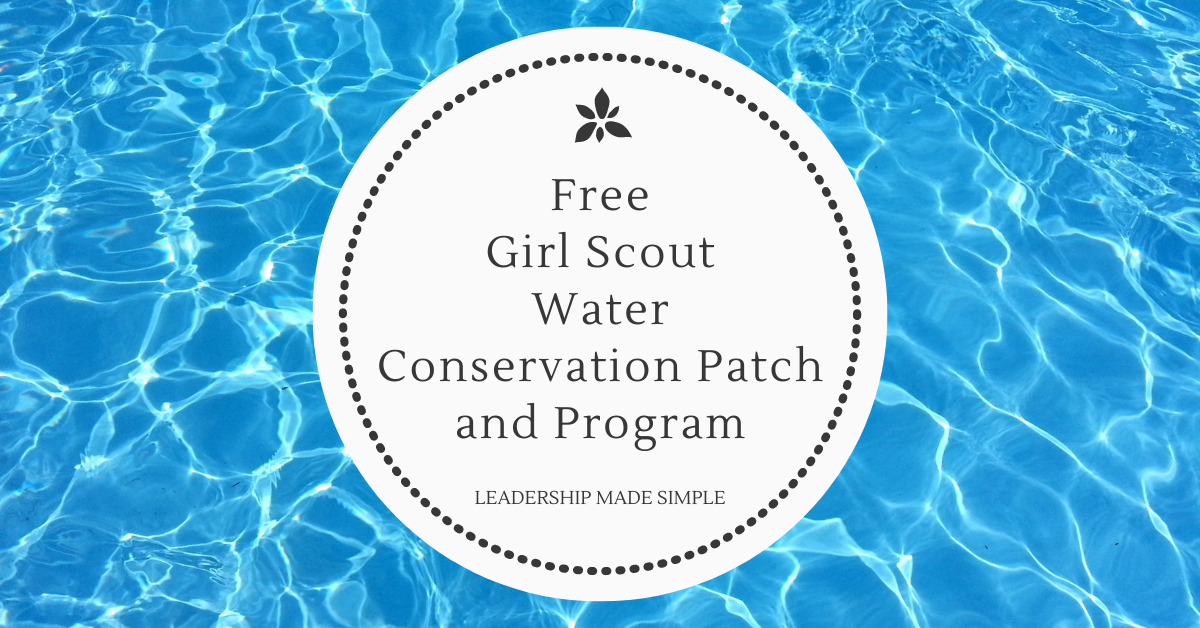 Free Girl Scout Water Conservation Patch and Program