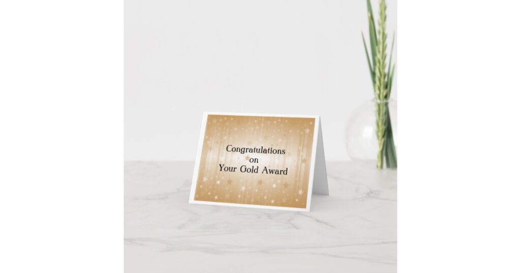 Girl Scout Gold Award Greeting Card