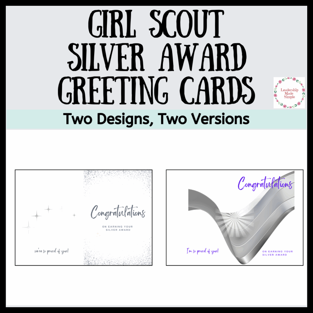 Girl Scout Silver Award Greeting Cards